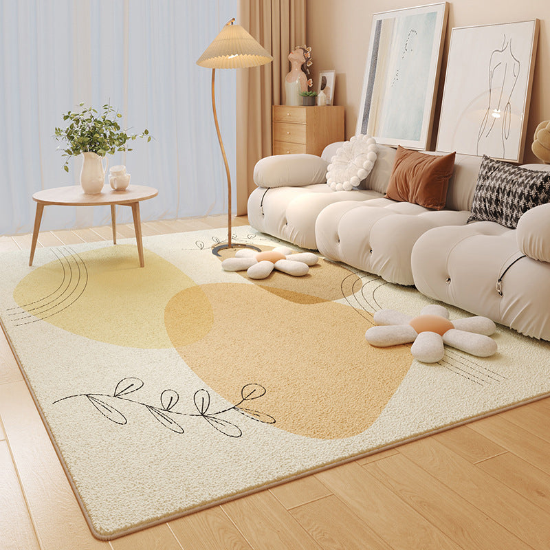 Tapis de moquette décontractée beige tapis en grume de couleur