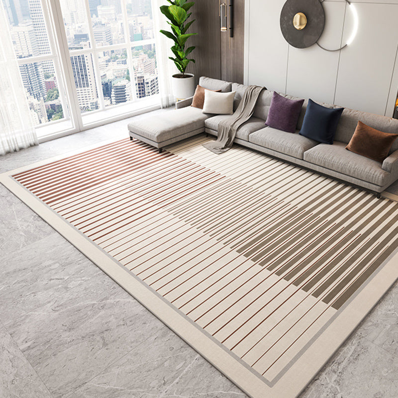 Light Brown Modern Rug Blending Color Piece Rug Washable Rug for Living Room