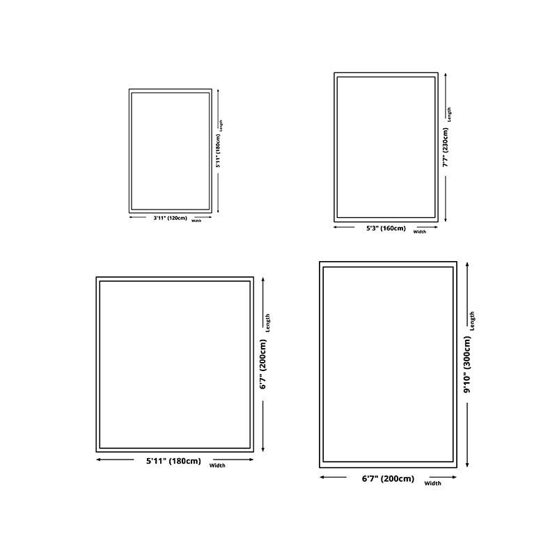 Postmodern Green Carpet Polyester Area Rug Non-Slip Backing Rug for Home Decor