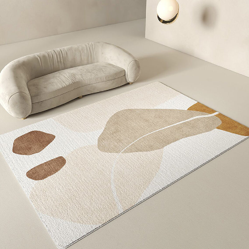 Tapis Simple marron en Polyester, couleur bosselée, lavable, pour l'intérieur, pour la décoration de la maison