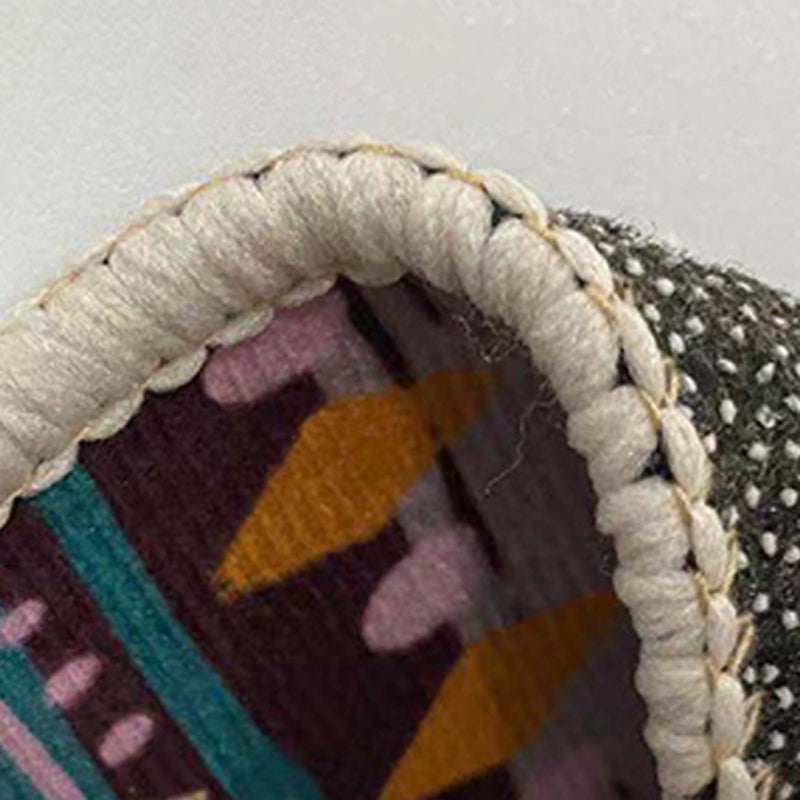 Donkere rood medaillon tapijt polyester modern tapijt wasbaar tapijt voor woonkamer