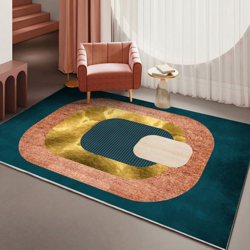 Tapis de motif rose clair Polyester Rapier moderne tapis résistant aux taches pour la décoration de la maison