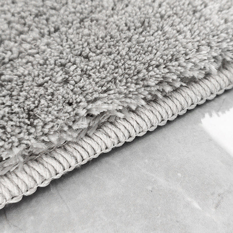 Grey Modern Carpet Blended Solid Color Carpet Washable Carpet for Living Room