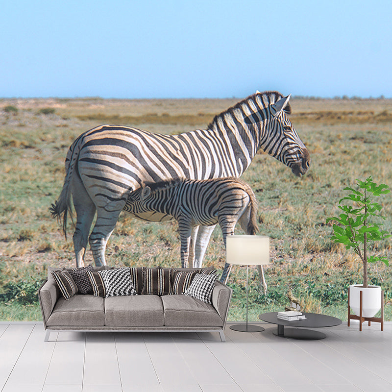 Contemporary Style Wild Animal Mural Horizontal Photography Sleeping Room Wall Mural