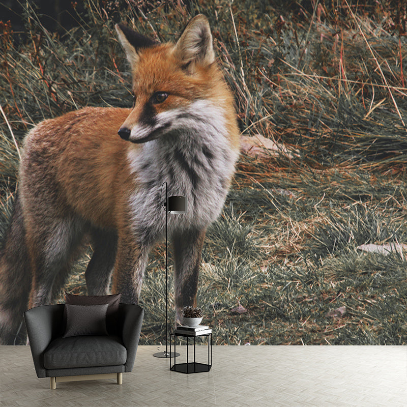 Contemporary Style Wild Animal Mural Horizontal Photography Room Wall Mural