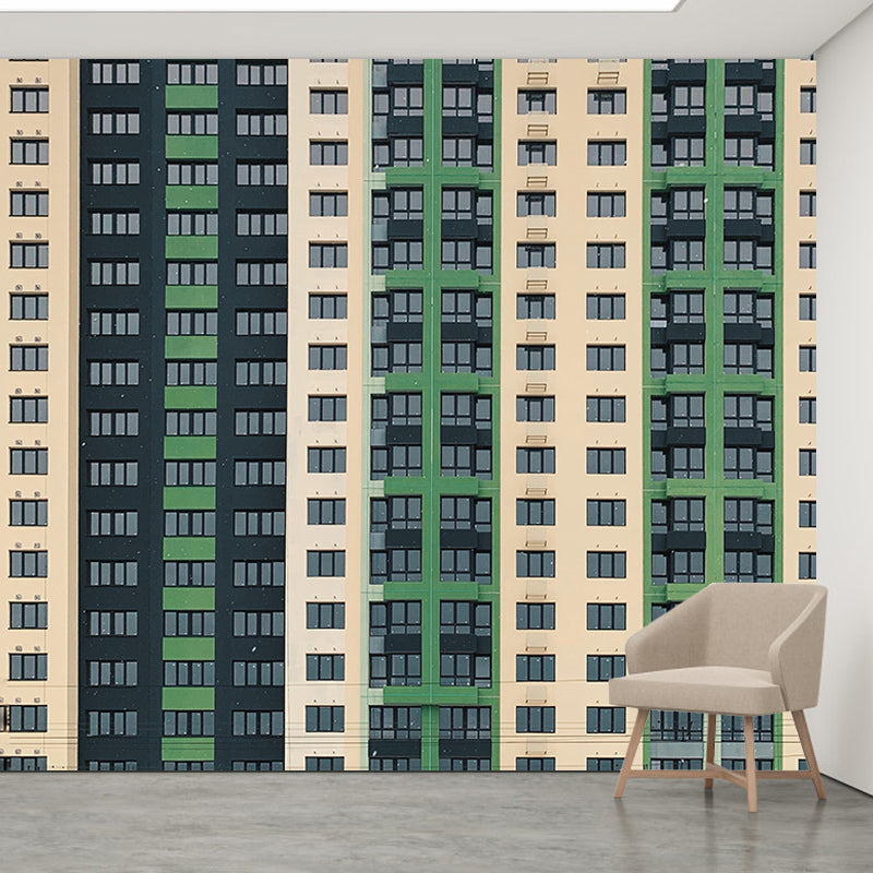 Building Mural Contemporary Style Horizontal Photography Study Room Wall Mural