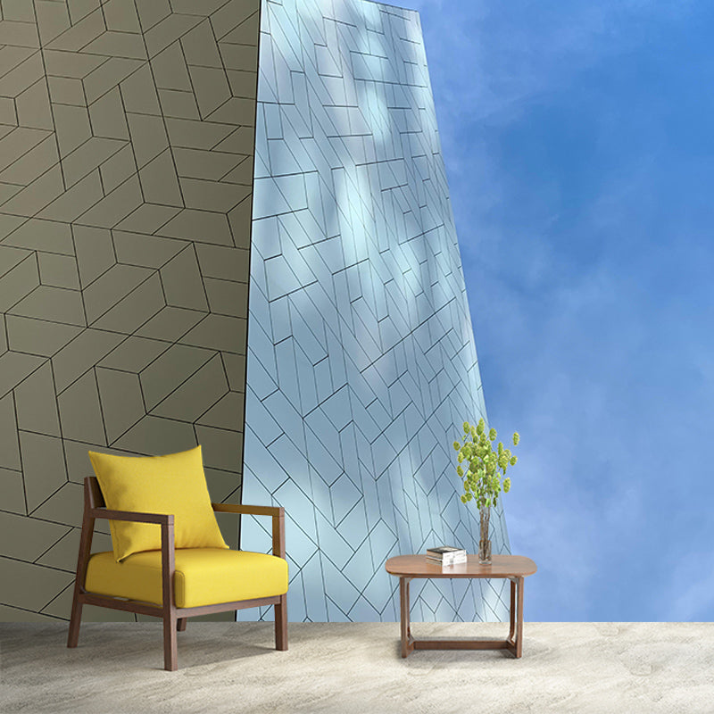 Eco-Friendly Style Building Mural Horizontal Photography Meeting Room Wall Mural