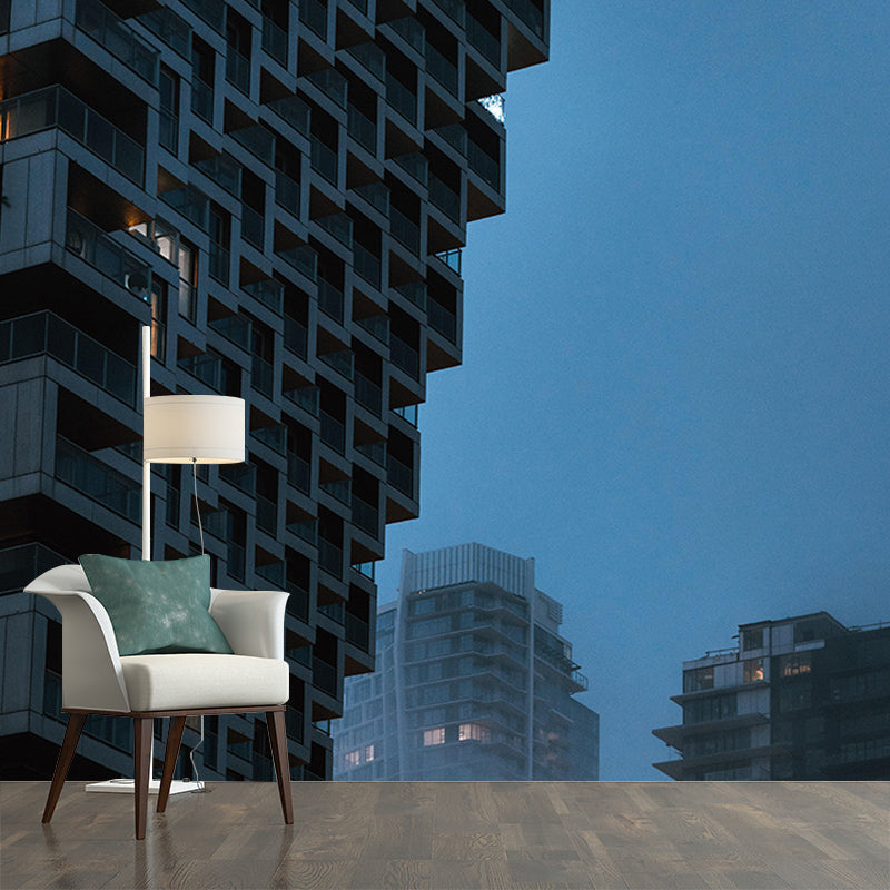 Eco-Friendly Style Building Mural Horizontal Photography Meeting Room Wall Mural