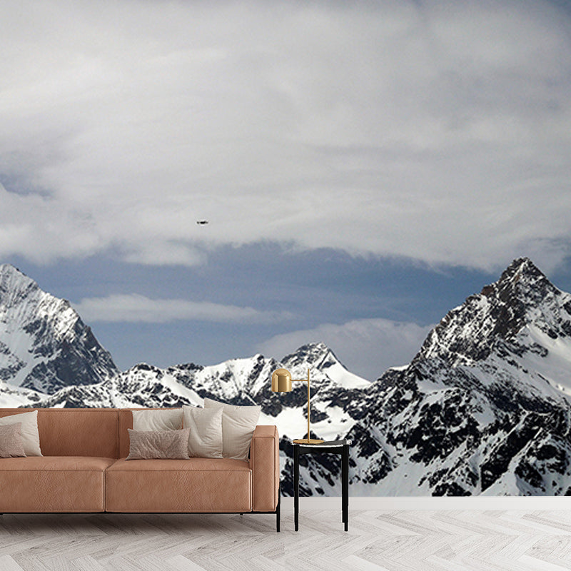 Mountain Scene Contemporary Style Mural Photography Living Room Wall Mural