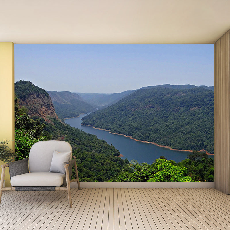 Forest Mountain Contemporary Style Mural Horizontal Photography Bedroom Wall Mural