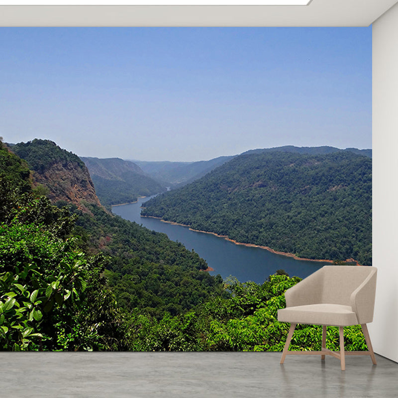 Forest Mountain Contemporary Style Mural Horizontal Photography Bedroom Wall Mural