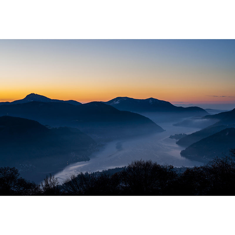 Mountain Scene Contemporary Mural Horizontal Photography Room Wall Mural