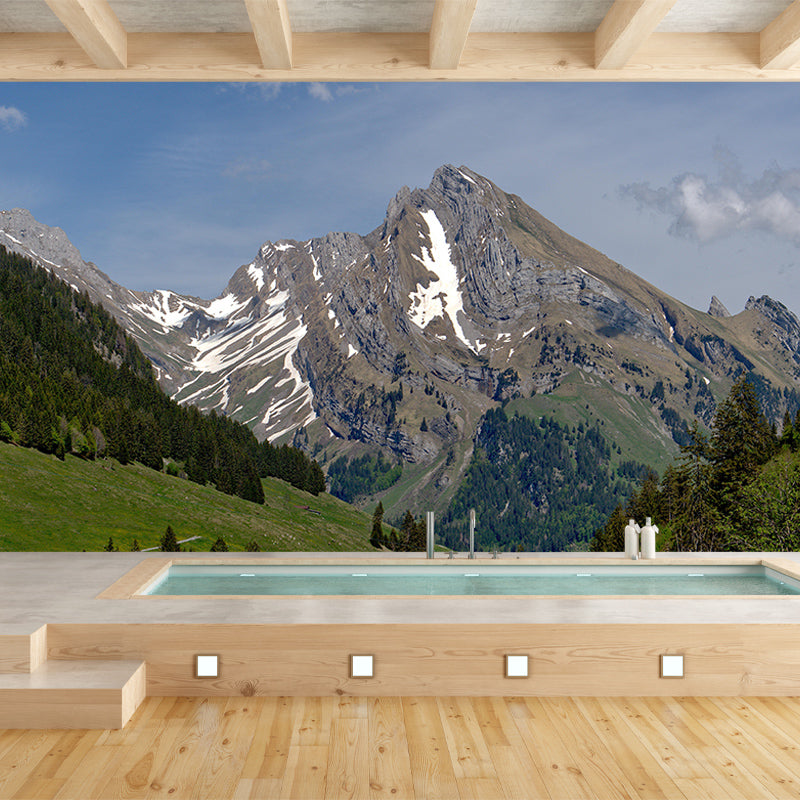 Sky Mountain Contemporary Mural Horizontal Photography Living Room Wall Mural