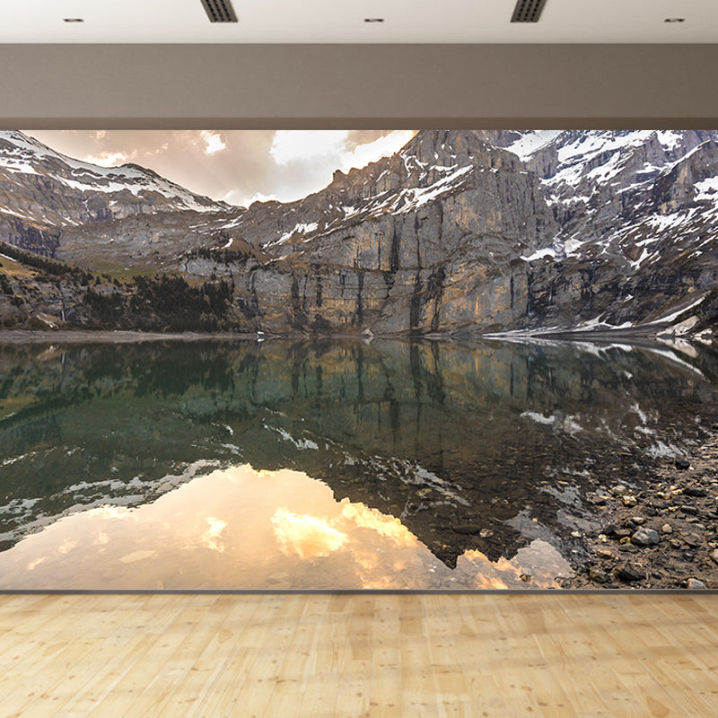 Vivid Mountain Contemporary Style Mural Horizontal Photography Living Room Wall Mural