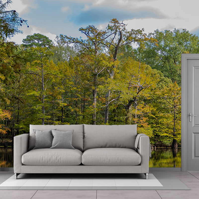 Autumn Forest Style Forest Mural Horizontal Photography Sleeping Room Wall Mural