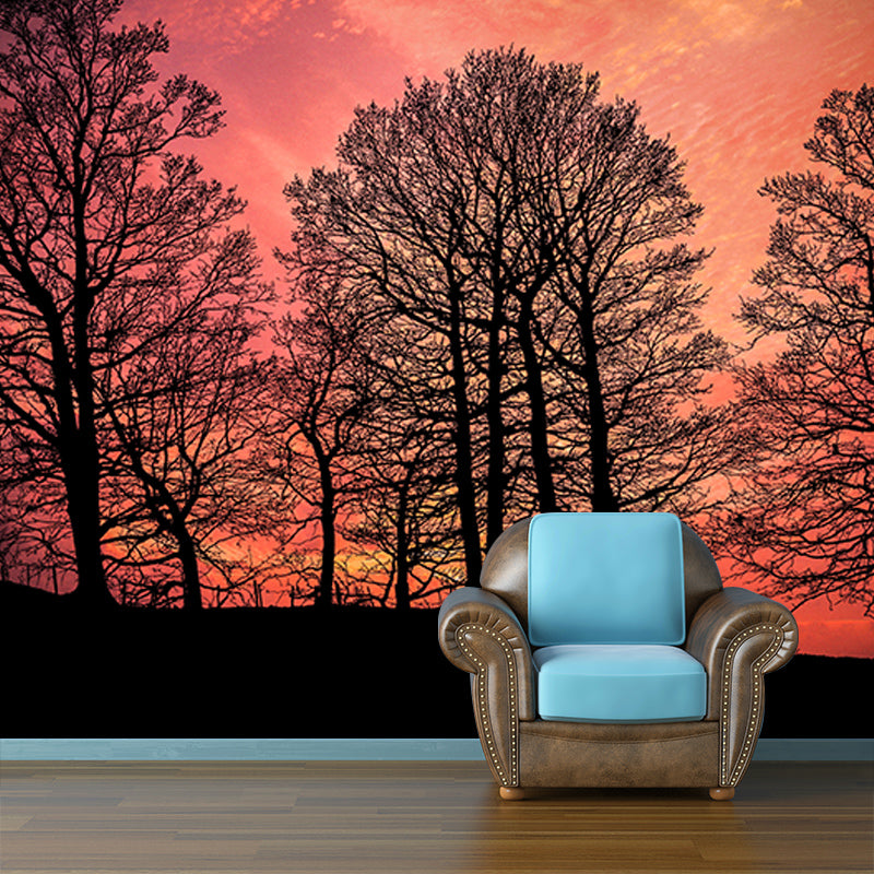 Autumn Forest Style Forest Mural Horizontal Photography Sleeping Room Wall Mural