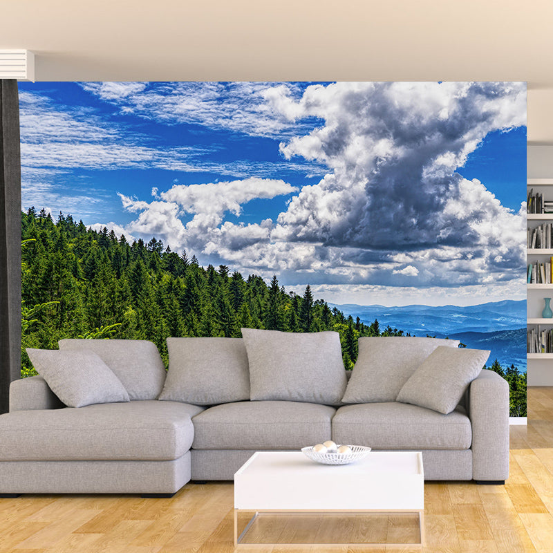 Natural Sky Forest Mural Horizontal Photography Room Wall Mural