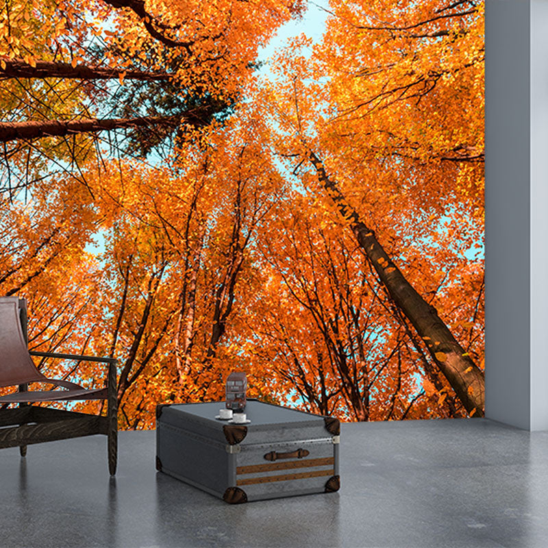 Natural Snow Style Forest Mural Horizontal Photography Bedroom Wall Mural