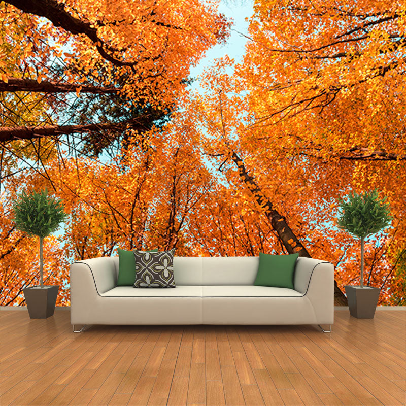 Natural Snow Style Forest Mural Horizontal Photography Bedroom Wall Mural