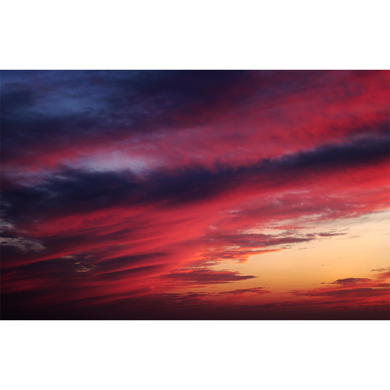 Sky Wall Cloud Contemporary Mural Mildew Resistant Wallpaper for Living Room