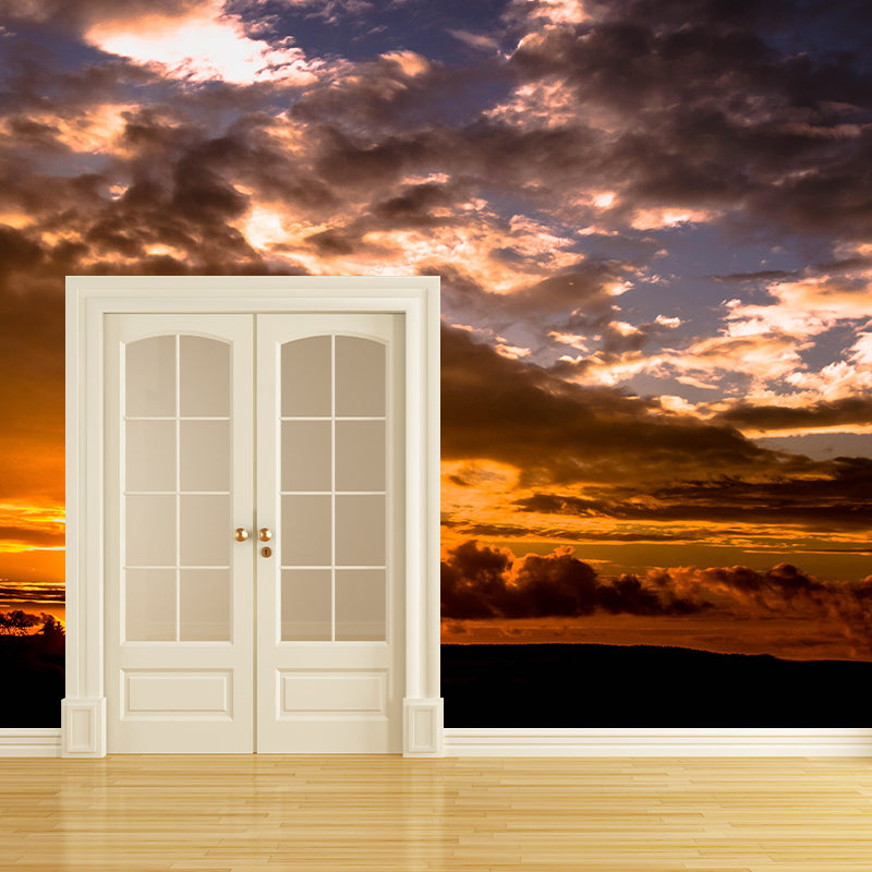 Customized Contemporary Sky Mural Mildew Resistant Wallpaper for Bedroom