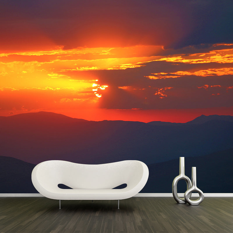 Environmental Contemporary Sky Wall Mural Mildew Resistant Wallpaper for Room