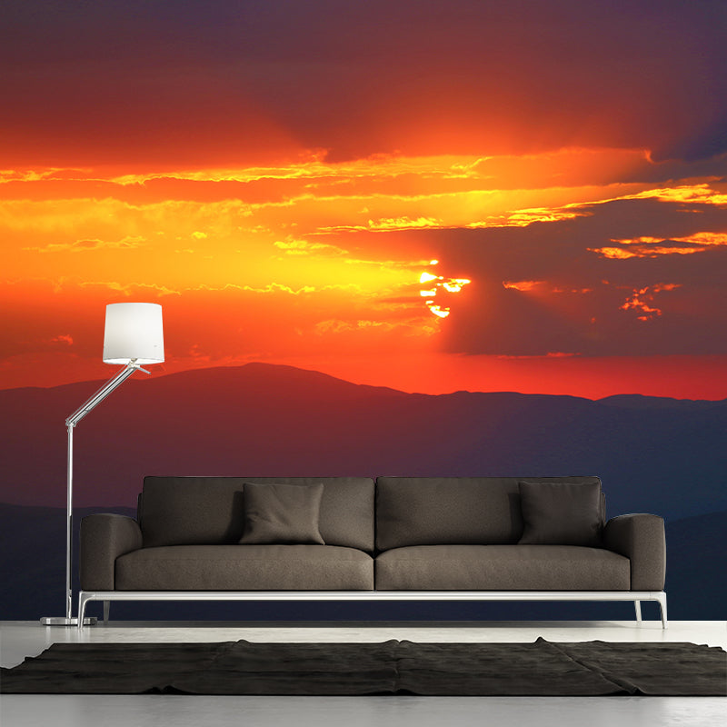 Environmental Contemporary Sky Wall Mural Mildew Resistant Wallpaper for Room