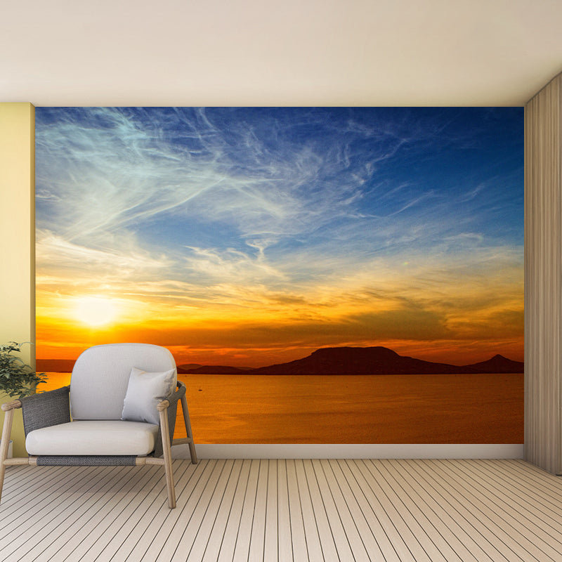 Sunset Contemporary Sky Mural Mildew Resistant Wallpaper for Wall Decor