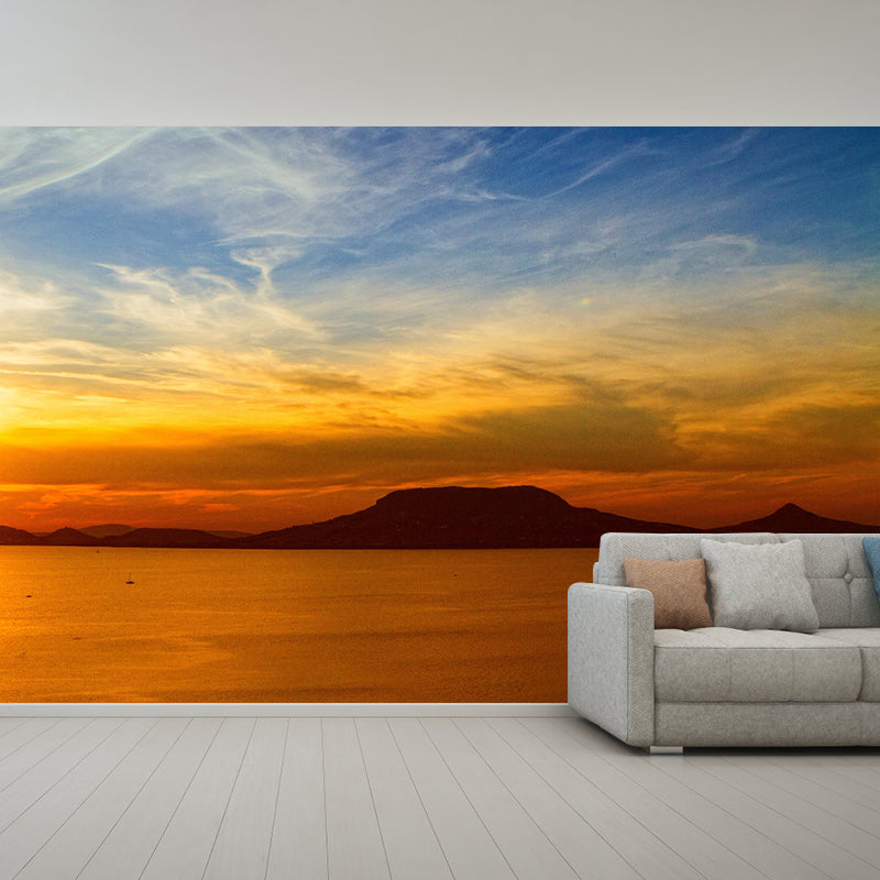 Sunset Contemporary Sky Mural Mildew Resistant Wallpaper for Wall Decor