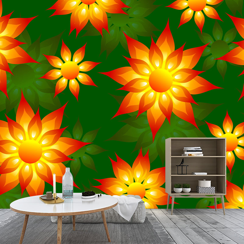 Plant Wall Customized Tropical Mural Mildew Resistant Wallpaper for Wall Decor