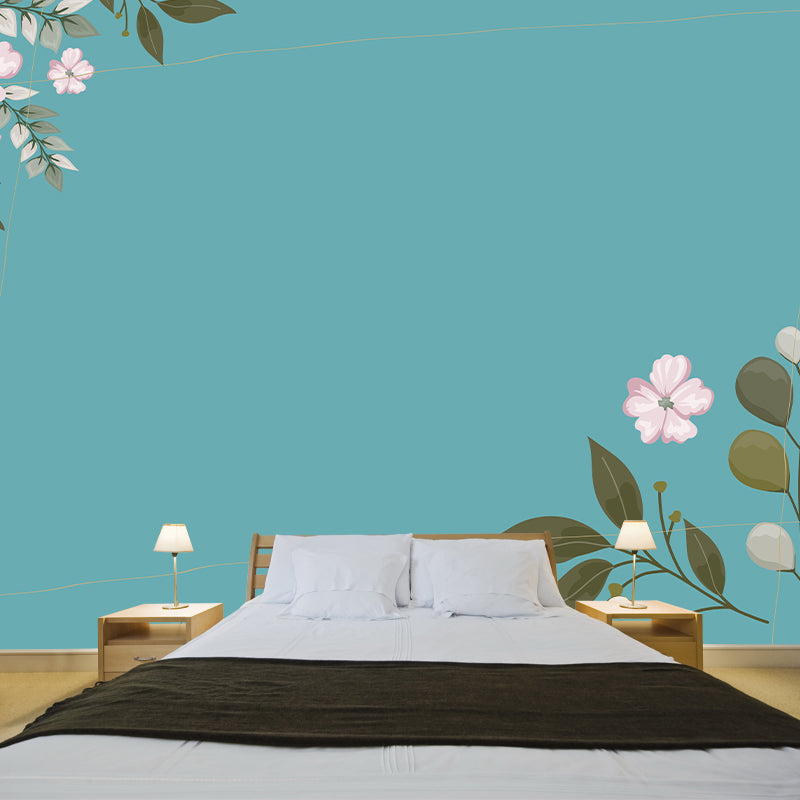 Plant Wall Customized Tropical Mural Mildew Resistant Wallpaper for Wall Decor