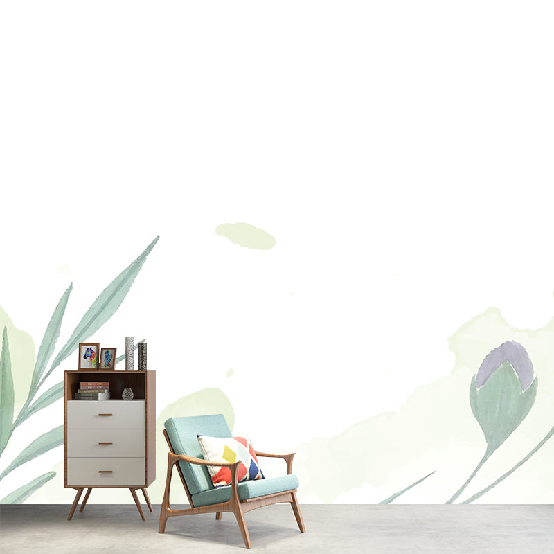 Plant Wall Customized Tropical Mural Mildew Resistant Wallpaper for Wall Decor