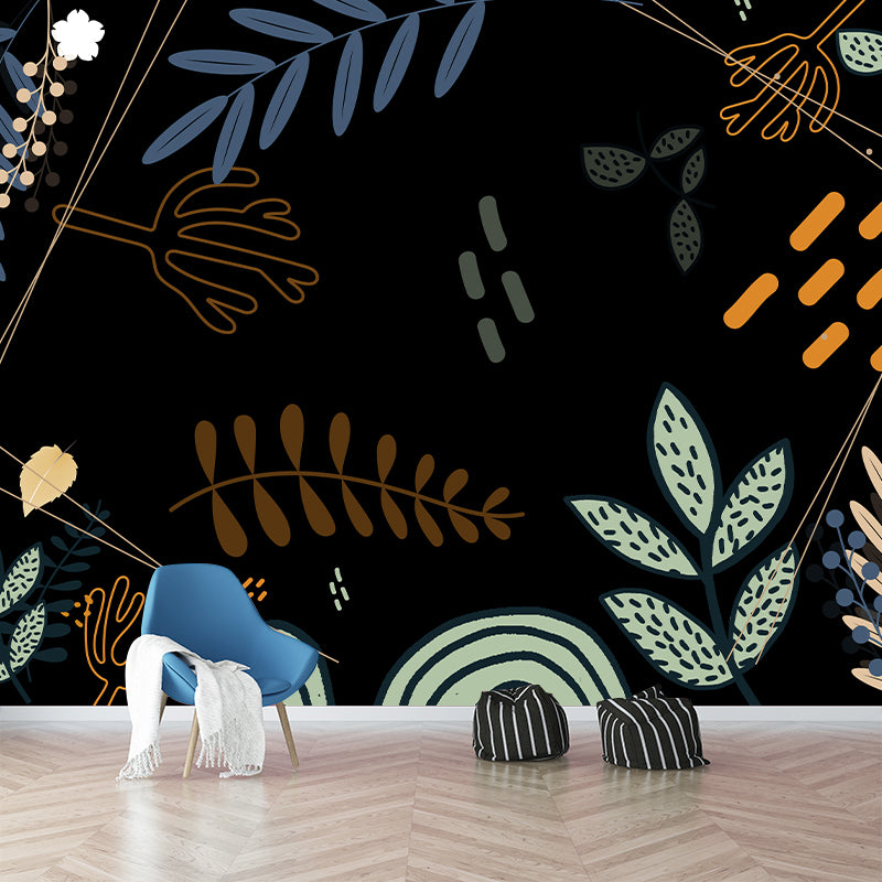 Plant Wall Customized Tropical Mural Mildew Resistant Wallpaper for Wall Decor