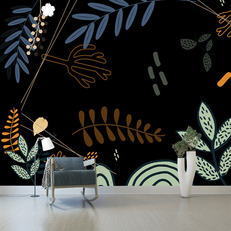 Plant Wall Customized Tropical Mural Mildew Resistant Wallpaper for Wall Decor