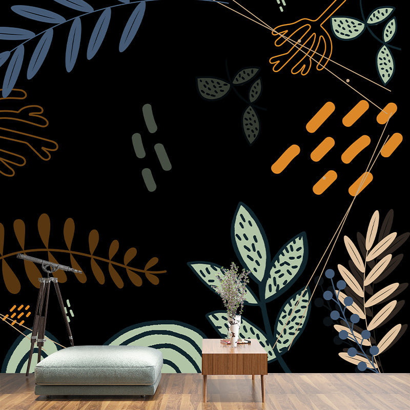 Plant Wall Customized Tropical Mural Mildew Resistant Wallpaper for Wall Decor
