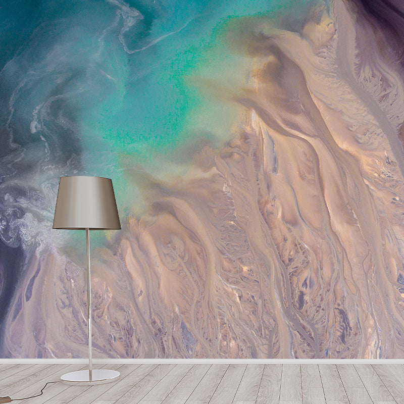 Mildew Resistant Contemporary Abstract Wall Mural Wallpaper for Bedroom