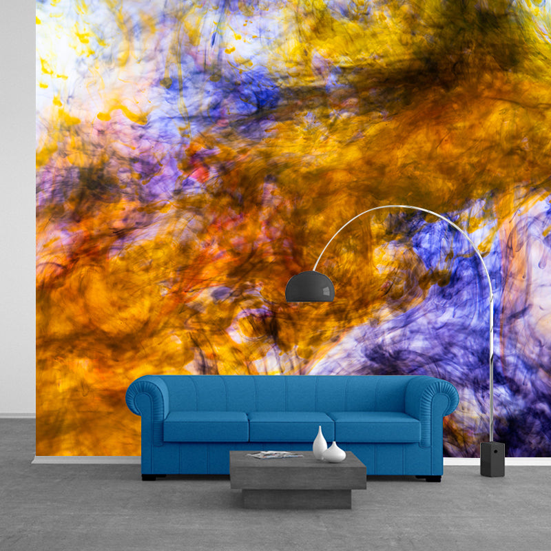 Ink Abstract Wall Mural Mildew Resistant Wallpaper for Home Decor