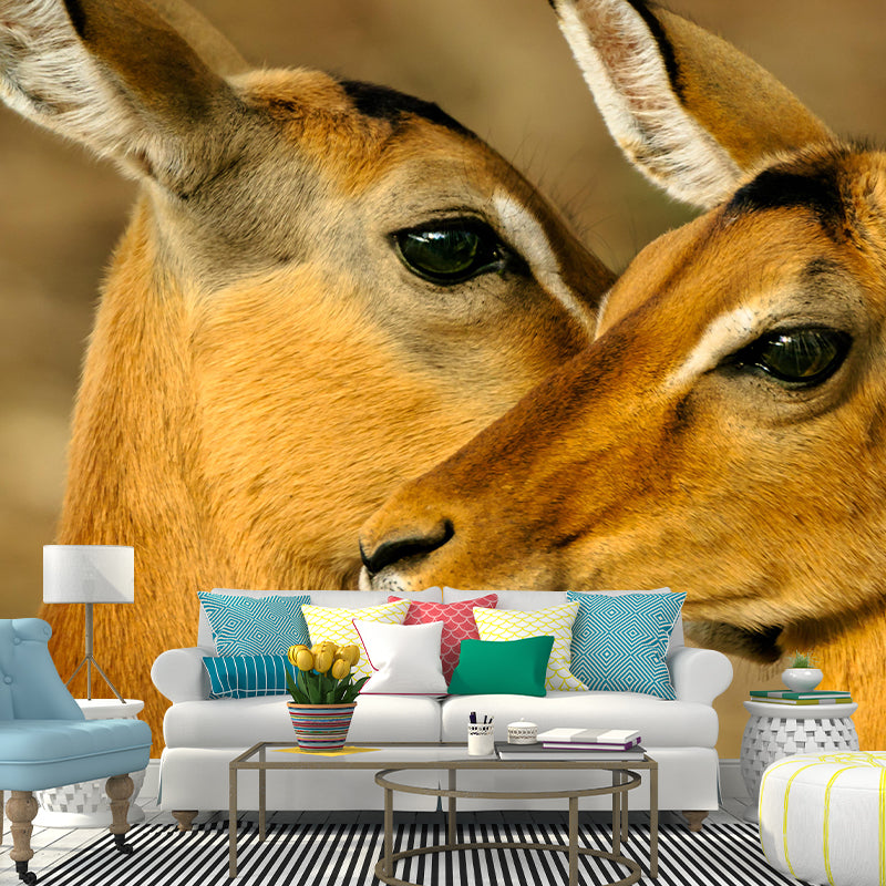 Leopard Contemporary Wild Animal Mural Mildew Resistant Wallpaper for Home Decor