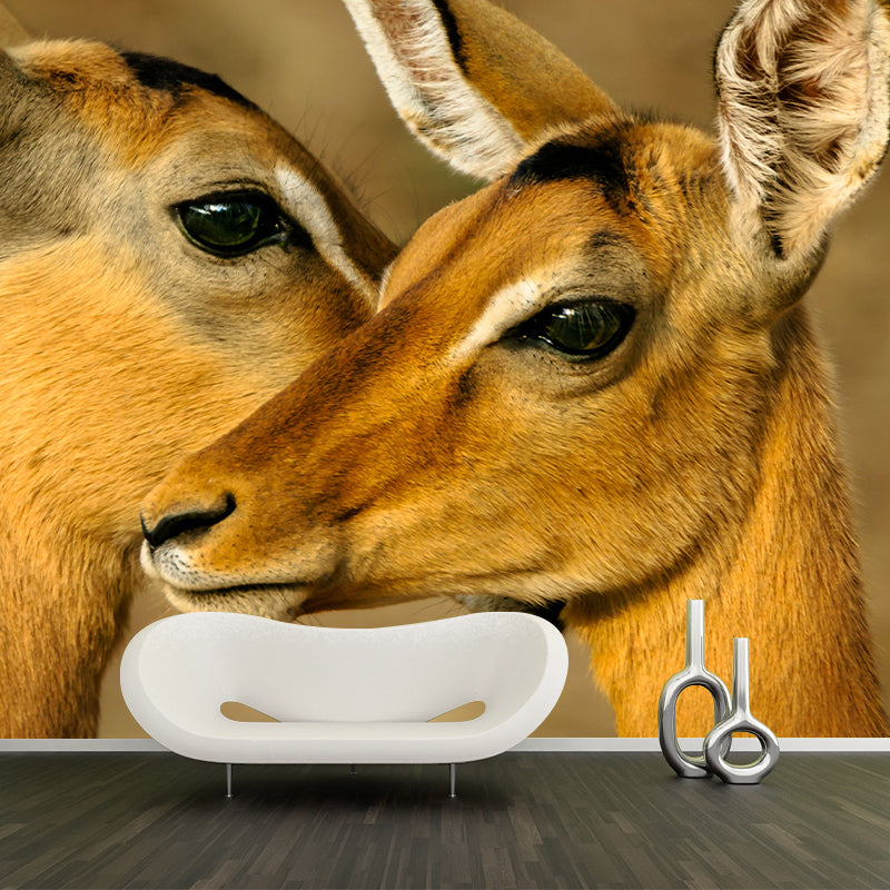 Leopard Contemporary Wild Animal Mural Mildew Resistant Wallpaper for Home Decor