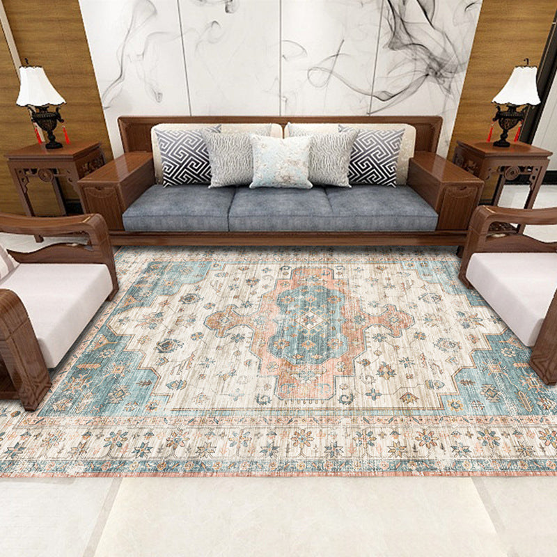 Abrikoos retro tapijten polyester grafisch gebied tapijt niet-slip achterste tapijt voor huisdecoratie