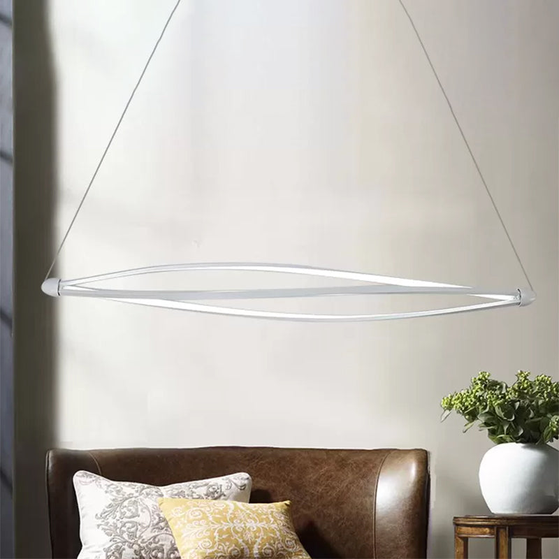 Kit de lampe suspendue en spirale Pendentif à plafond noir à LED moderne dans la lumière chaude / blanc / naturel