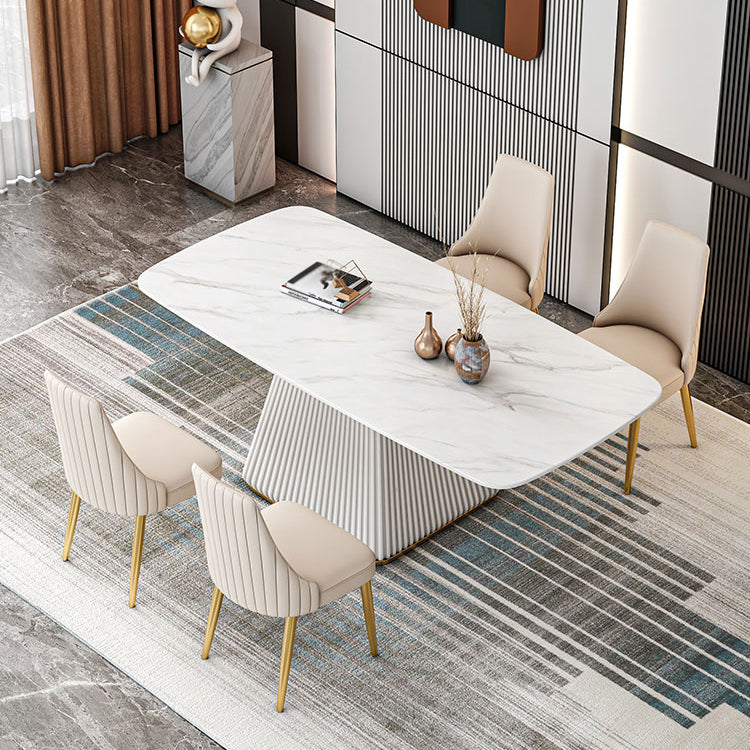 Glam 1/2/5/7 Pieces Dining Room Set with Leather Chairs Dining Furniture for Home Use