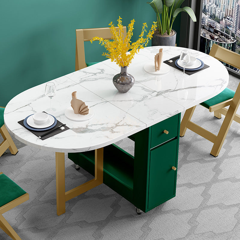 1/2/3/7 Pcs Modern Dining Room Set with Oval MDF Table Dining Furniture Set