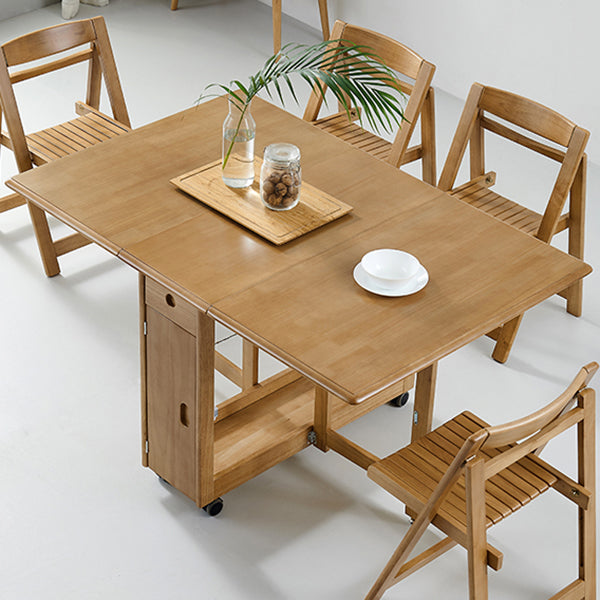1/2/3/5 Pcs Wood Modern Dining Room Set with Foldable Table Dinette Set