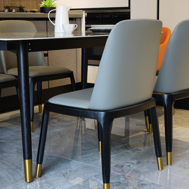 Mesa de comedor rectangular de mediados de siglo Mesa fija de piedra sinterizada para restaurante