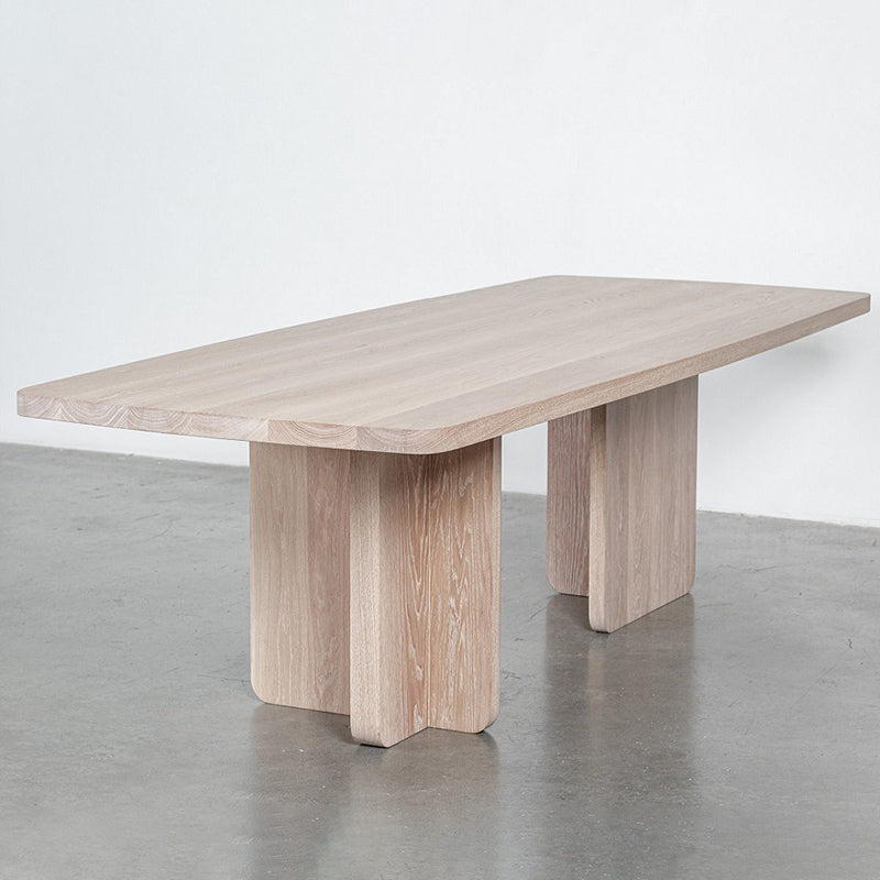 Mesa rectangular contemporánea mesa de comedor de madera maciza para el hogar