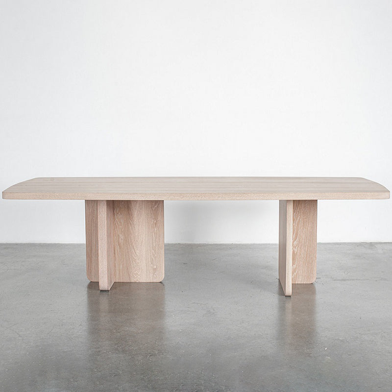 Mesa rectangular contemporánea mesa de comedor de madera maciza para el hogar