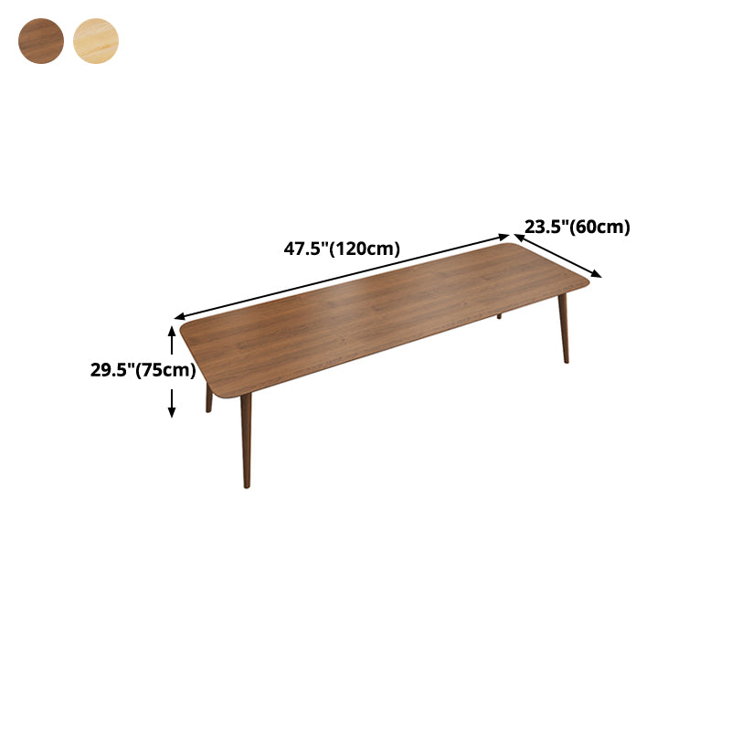 Solid Wood Contemporary Dining Table Rectangle Table with 4 Legs