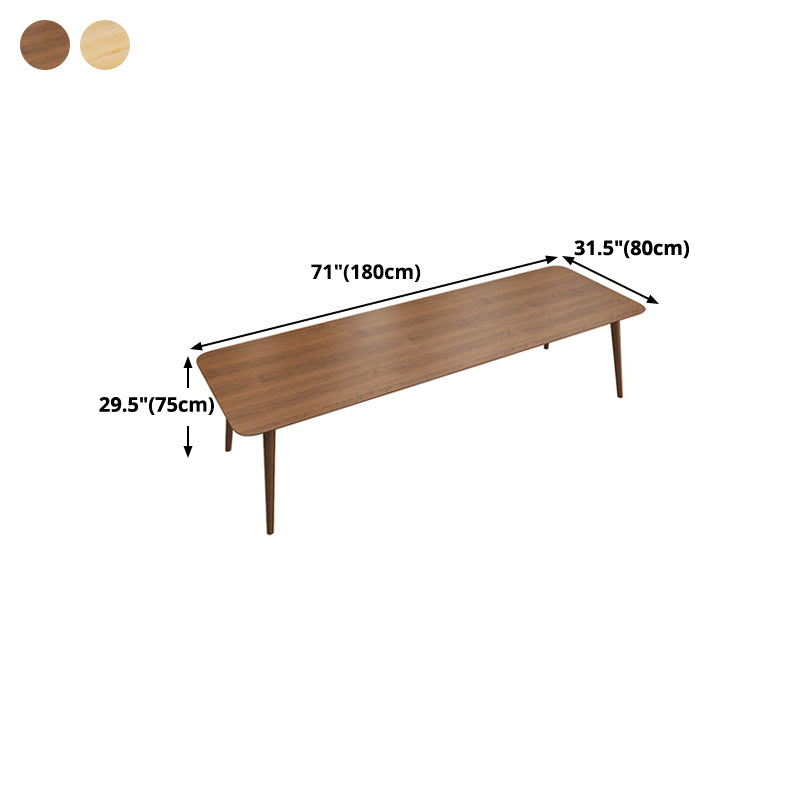 Solid Wood Contemporary Dining Table Rectangle Table with 4 Legs