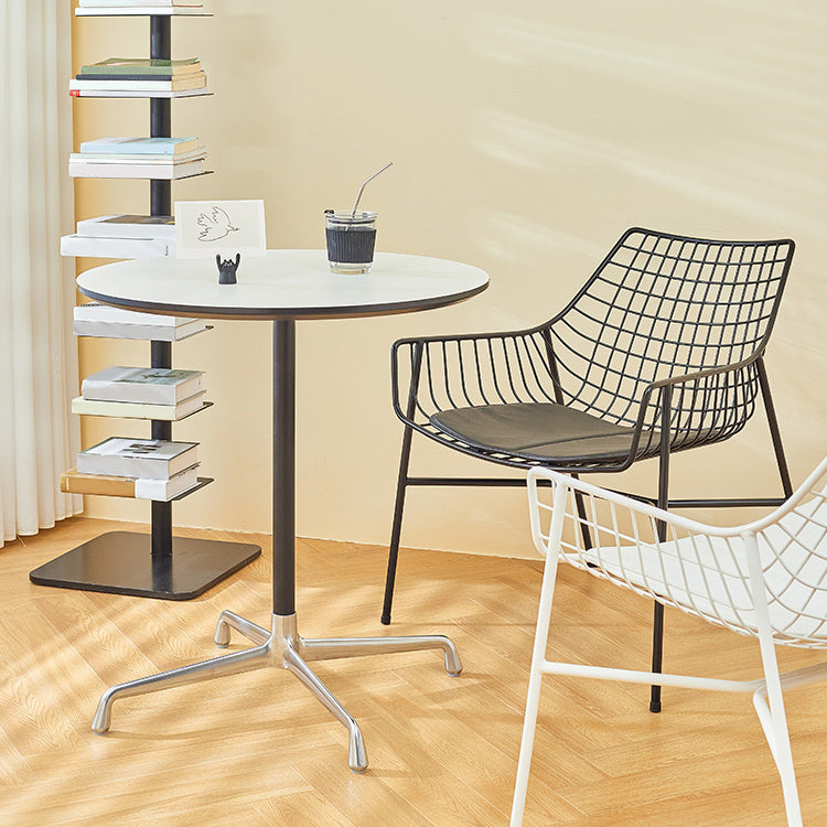 Table à manger de style industriel Table à manger standard à la hauteur avec base de piédestal pour la maison